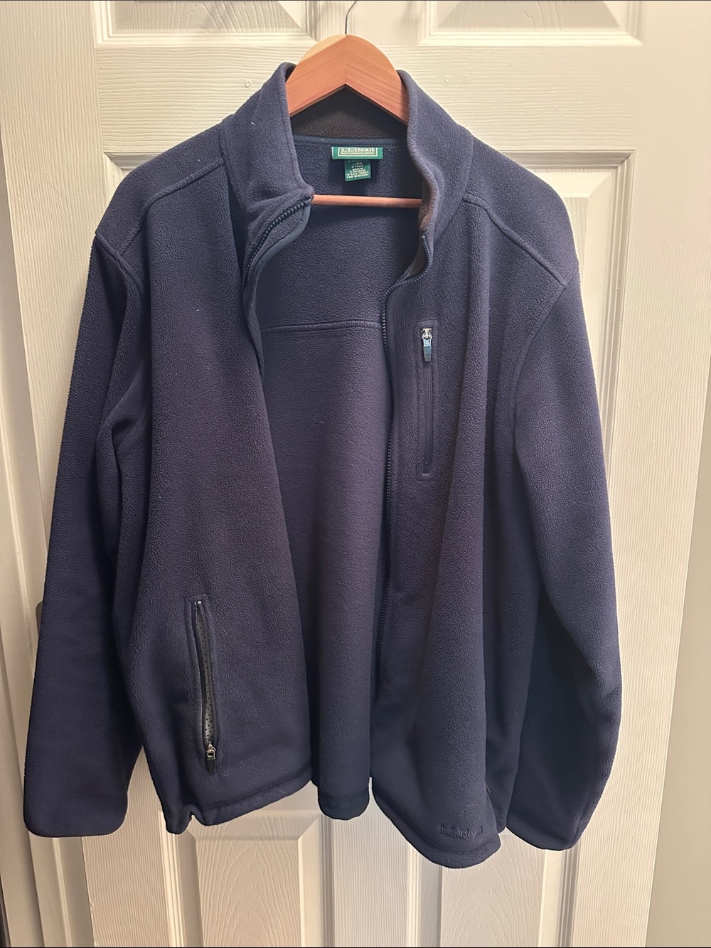 L.L. Bean Men's Navy Full-Zip Fleece Jacket